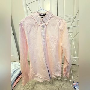Mens Tommy Hilfiger Button Down Pink and White shirt